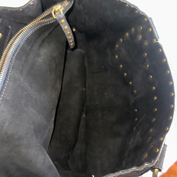 CELINE Black Studded suede  Handbag - Picture 5 of 12